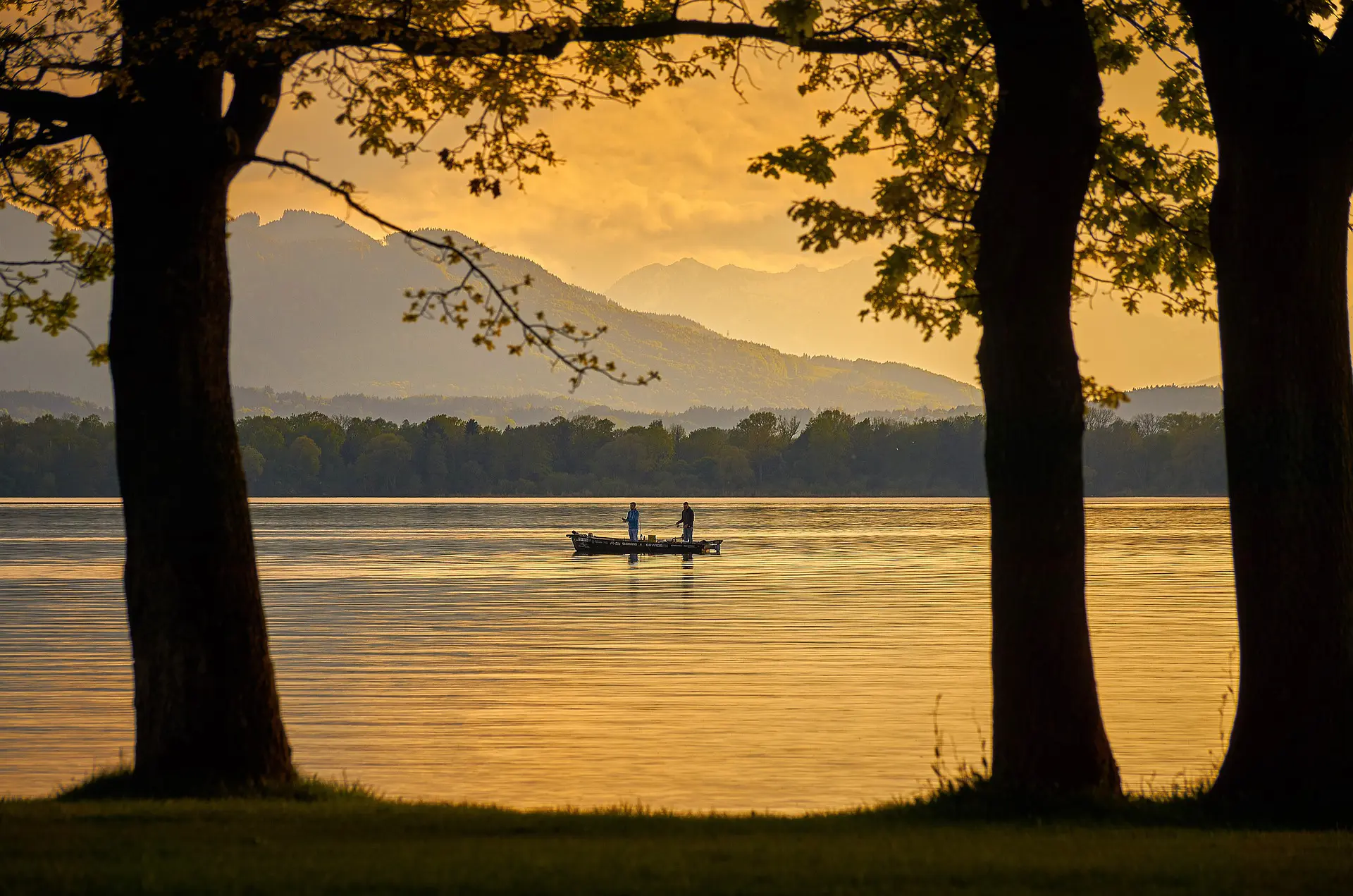 fishing in arizona - men fishing on a boat