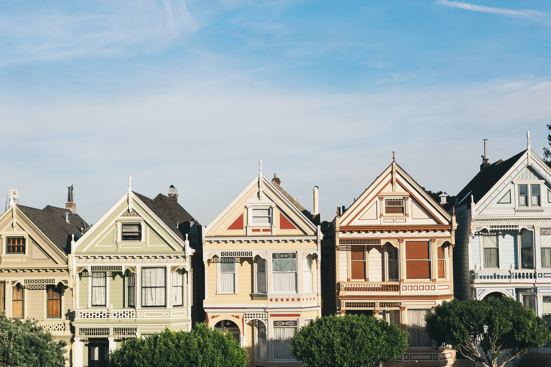 how to give a house away - row of four houses