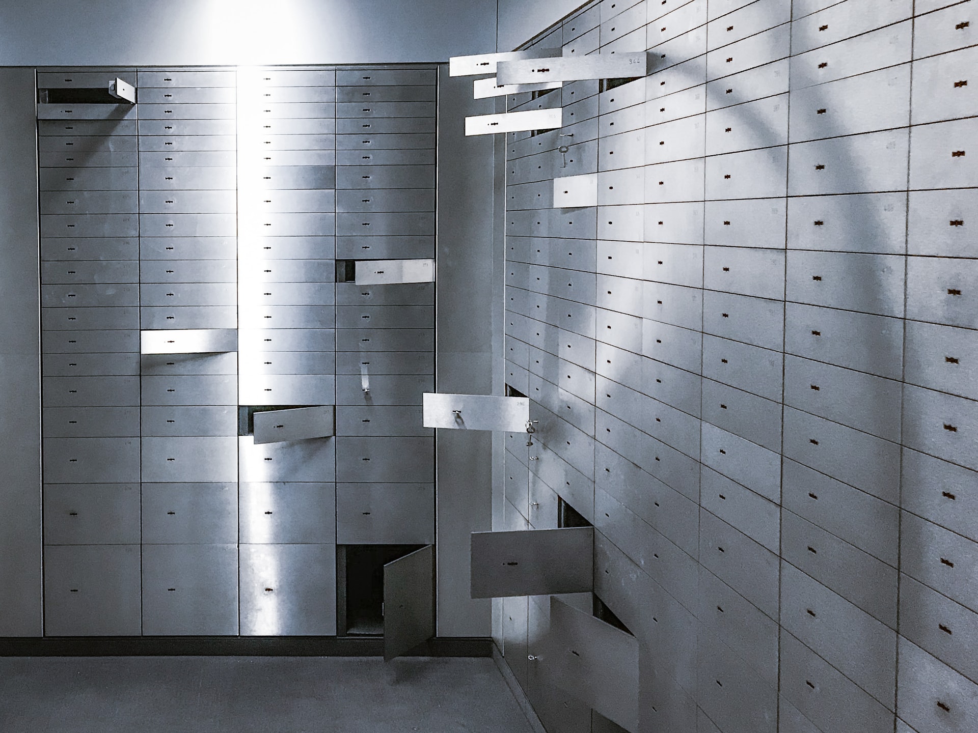 digital vault -- inside a bank vault